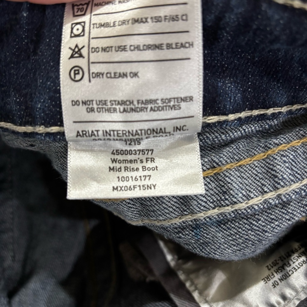 Ariat Women's FR Mid‎ Rise Bootcut Stretch Work Jeans sz 30S - Picture 6 of 14